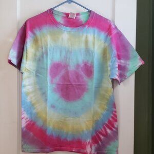 EUC Men's Handmade Mickey Mouse tie-dye t-shirt medium